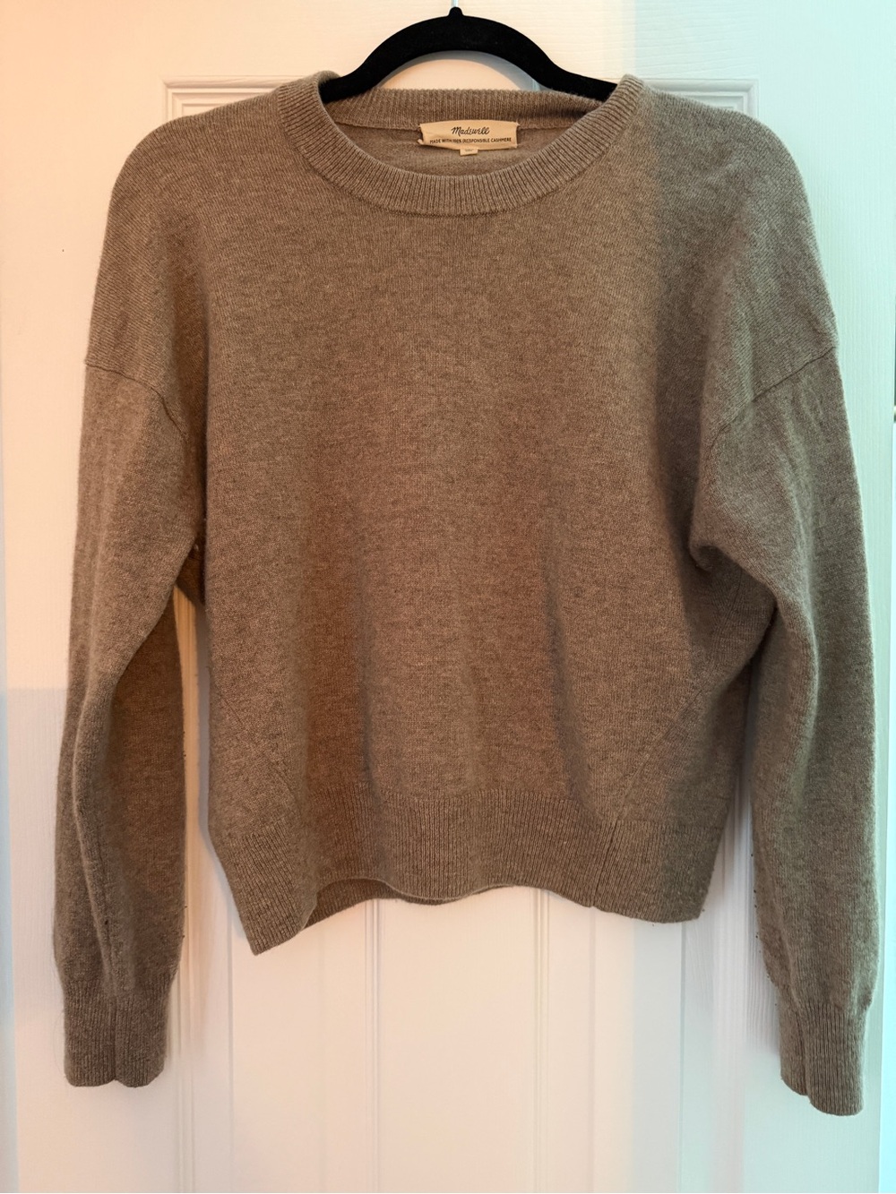 Madewell Relaxed Crewneck Sweater in Taupe Brown
